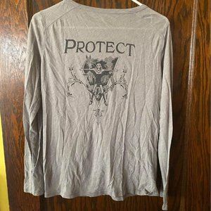 Animal Liberation Vegan Rescue Sanctuary GAP M Long Tee